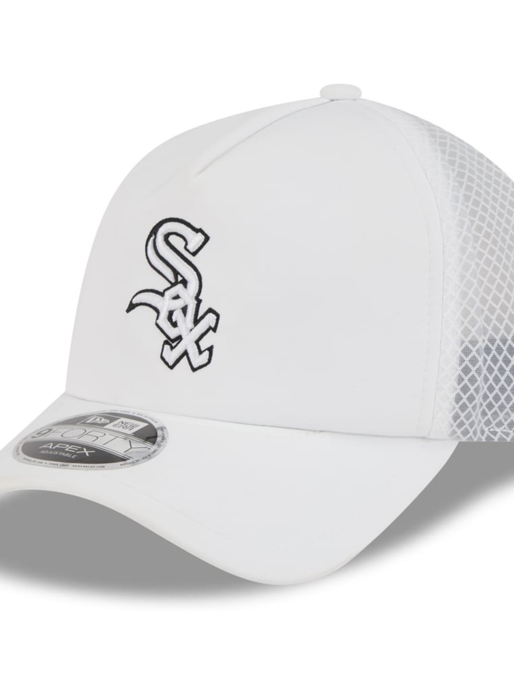 Chicago White Sox New Era White Trucker Cap with Black Embroidered Logo 2026